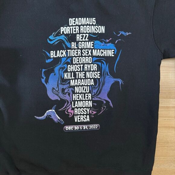 Jackpot NYE Festival Las Vegas 2022 Black Hoodie Size Large RVLTN EDM Neon Rave - Picture 5 of 5